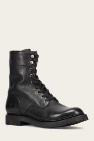 Frye Dean Combat Lace Up - Black