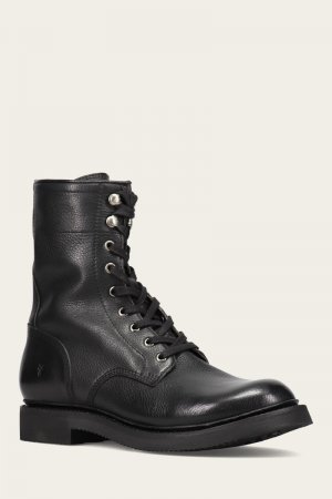Frye Dean Combat Lace Up - Black