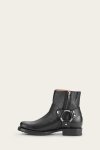 Frye Veronica Harness Short - Black-soft-tumbled-leather