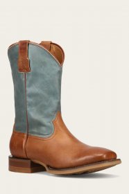 Frye Hauser Roper - Tan-faded-denim