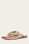Frye Ava Fringe Sandal - Gold-mirror