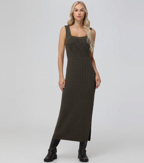 Frye Open Stitch Maxi Sweater Dress - Open Stitch Maxi Sweater Dress - Click Image to Close