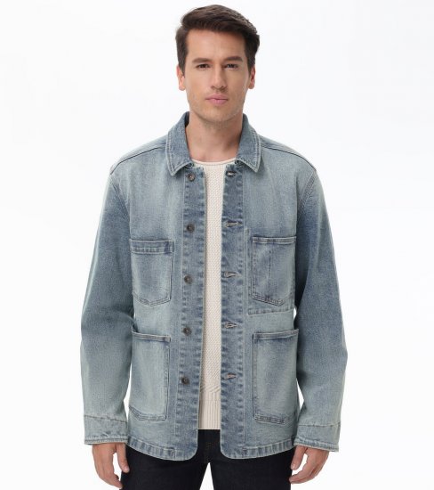 Frye Denim Chore Jacket - Denim Chore Jacket - Click Image to Close