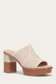 Frye Pipa Crochet Platform Sandal - Ivory
