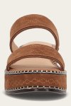 Frye Joy Woodstock 2 Band Platform Slide - Bark