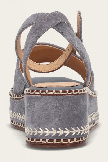 Frye Joy Ankle Strap Platform Sandal - Blue-ash - Click Image to Close