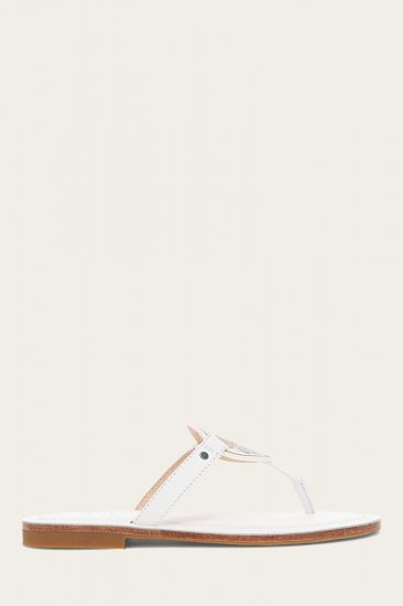 Frye Taylor Logo Sandal - White - Click Image to Close