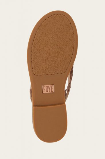 Frye Ava Fringe Sandal - Almond - Click Image to Close