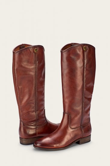 Frye Melissa Button 2 Wide Calf - Redwood - Click Image to Close