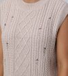 Frye Distressed Cable Sweater Vest - Distressed Cable Sweater Vest
