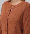 Frye Mixed Stitch Button Front Cardigan - Mixed Stitch Button Front Cardigan