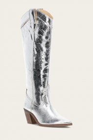 Frye Sara Western Tall - Silver