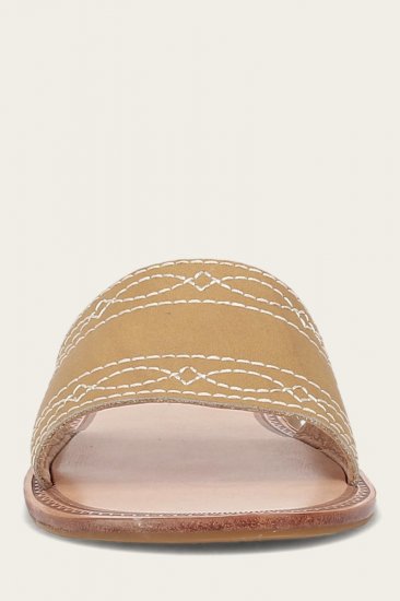 Frye Ava Woodstock Slide - Banana - Click Image to Close