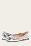 Frye Carson Logo Ballet - Silver