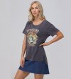 Frye Rolled Cuff Graphic Tee - Rolled Cuff Graphic Tee