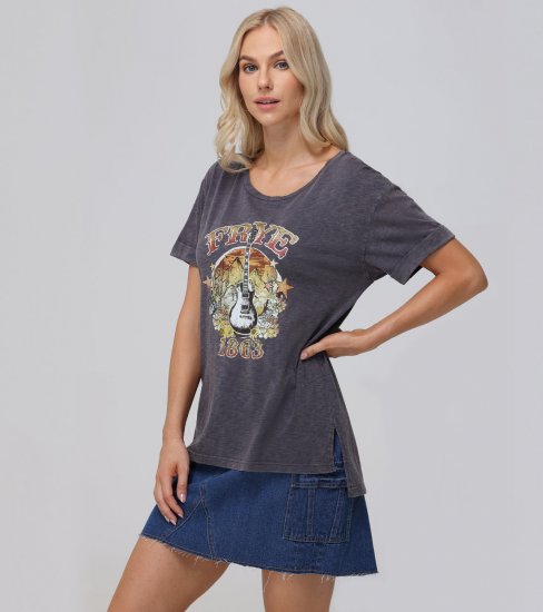 Frye Rolled Cuff Graphic Tee - Rolled Cuff Graphic Tee - Click Image to Close