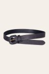 Frye 30mm Belt With Covered Buckle & Leather Lacing - 30mm Belt With Covered Buckle & Leather Lacing