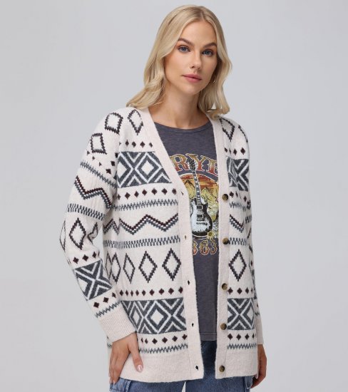Frye Fairisle Boyfriend Cardigan - Fairisle Boyfriend Cardigan - Click Image to Close