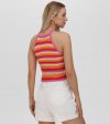 Frye Crochet Striped Halter Neck Tank - Crochet Striped Halter Neck Tank