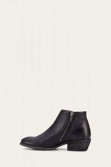 Frye Carson Piping Bootie - Tumbled-black - Click Image to Close