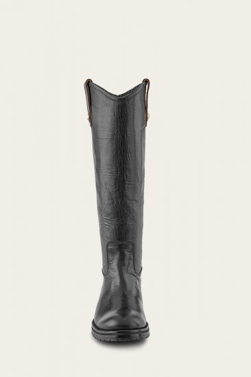 Frye Melissa Double Sole Button Lug Tall - Black - Click Image to Close