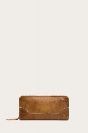 Frye Melissa Zip Around Wallet - Beige - Click Image to Close