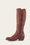Frye Carson Piping Tall - Redwood