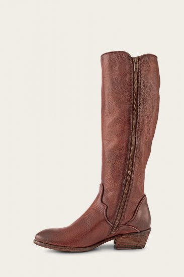 Frye Carson Piping Tall - Redwood - Click Image to Close