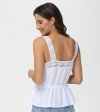 Frye Lace Trim Square Neck Tank - Lace Trim Square Neck Tank
