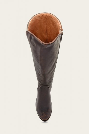 Frye Carson Piping Tall - Antiqued-black - Click Image to Close