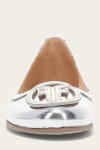 Frye Carson Logo Ballet - Silver