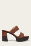 Frye Pipa Woodstock 2 Band Platform Sandal - Saddle