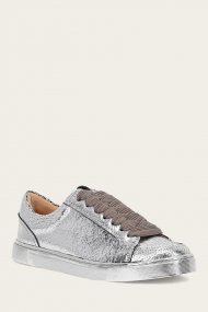 Frye Ivy Court Low Lace Sneaker - Silver-mirror