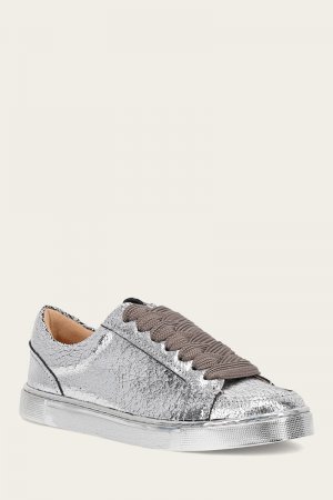 Frye Ivy Court Low Lace Sneaker - Silver-mirror