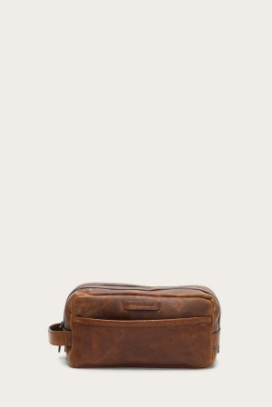 Frye Logan Travel Dopp - Cognac