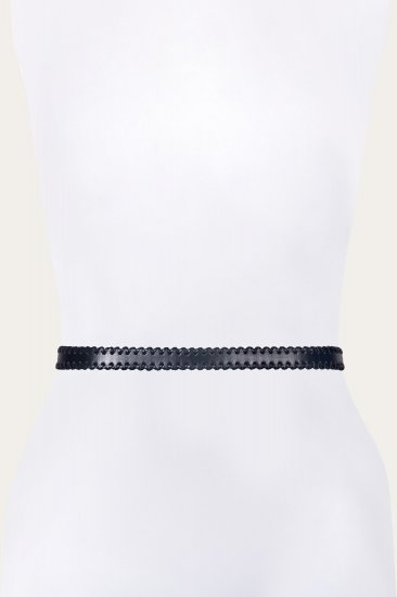 Frye 20mm Belt With 3 Pc Buckle Set & Leather Laced Edge - 20mm Belt With 3 Pc Buckle Set & Leather Laced Edge - Click Image to Close