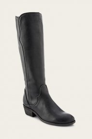 Frye Carson Piping Tall Wide Calf - Distressed-black