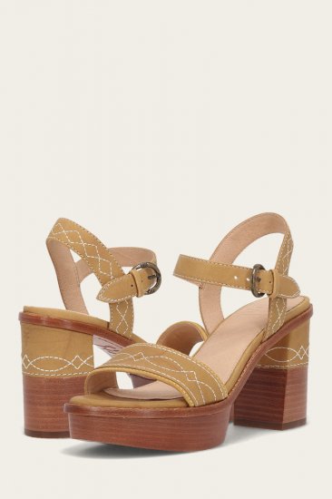 Frye Pipa Woodstock Sandal - Banana - Click Image to Close