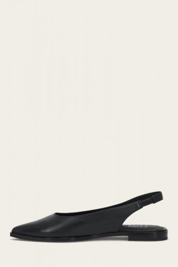 Frye Kenzie Slingback Flat - Black - Click Image to Close