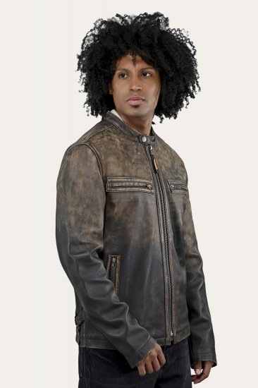 Frye Ombre Racer Leather Jacket. - Ombre Racer Leather Jacket. - Click Image to Close