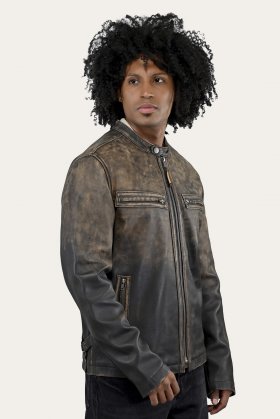 Frye Ombre Racer Leather Jacket. - Ombre Racer Leather Jacket.