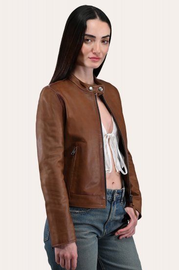 Frye Tobacco Cafe Racer Jacket - Frye Tobacco Cafe Racer Jacket - Click Image to Close