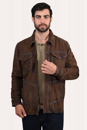Frye Dark Brown Shacket - Frye Dark Brown Shacket - Click Image to Close