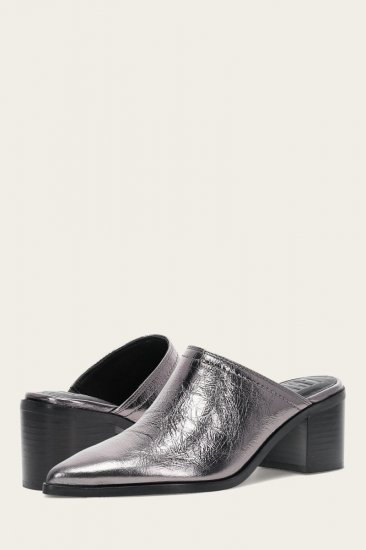 Frye Sadie Mule - Pewter - Click Image to Close