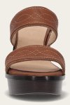 Frye Pipa Woodstock 2 Band Platform Sandal - Saddle