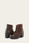 Frye Sabrina 6G Lace Up - Dark-brown