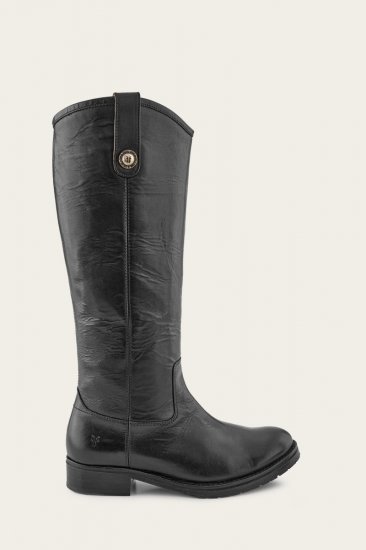 Frye Melissa Double Sole Button Lug Tall - Black - Click Image to Close