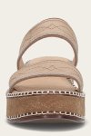 Frye Joy Woodstock 2 Band Platform Slide - Natural--almond
