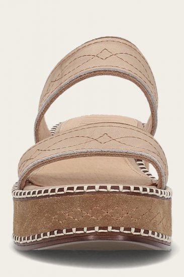 Frye Joy Woodstock 2 Band Platform Slide - Natural--almond - Click Image to Close