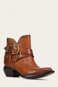 Frye Sacha Multi Strap Bootie - Caramel